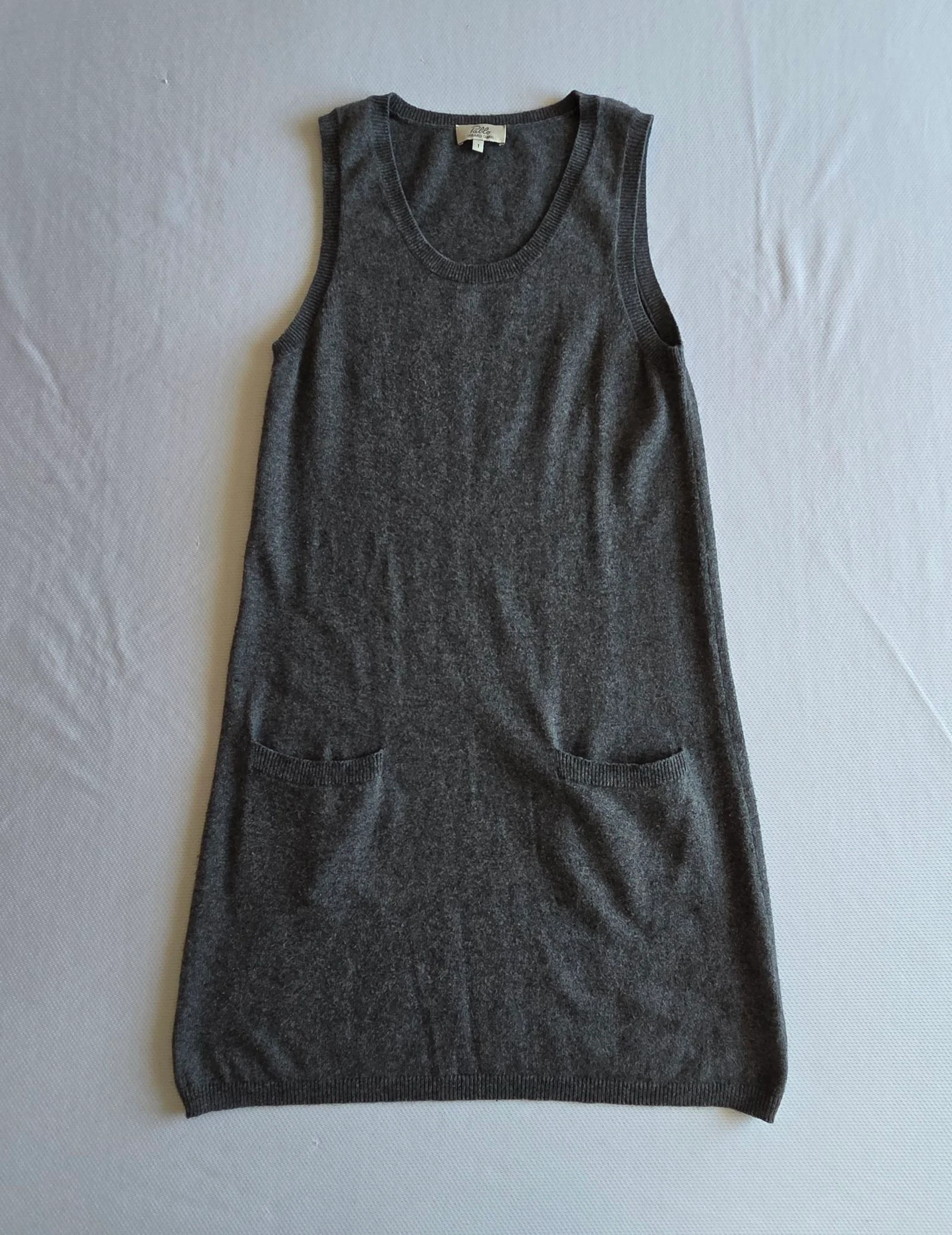Robe pull sans manches en maille gris chiné Pablo Gérard Darel Taille 1 36 – photo 2